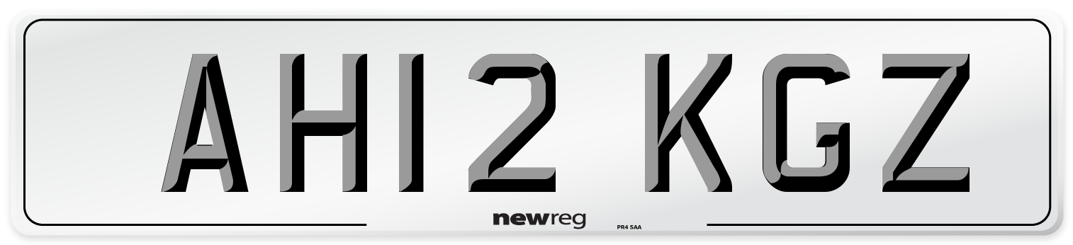 AH12 KGZ Number Plate from New Reg